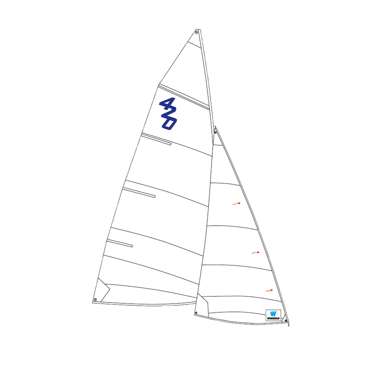 Juego de vela mayor y foque 420 Windesign Sailing