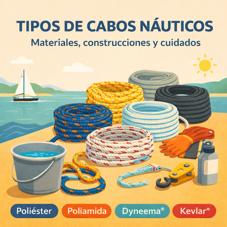 Tipos de cabos náuticos: materiales, construcciones y cuidados