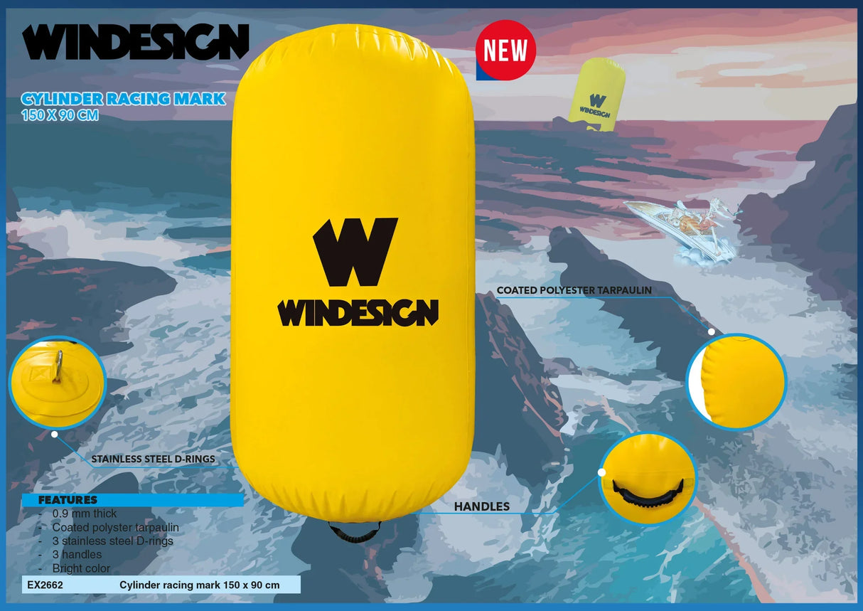 Baliza cilíndrica de regata 150 x 90 cm Windesign Sailing