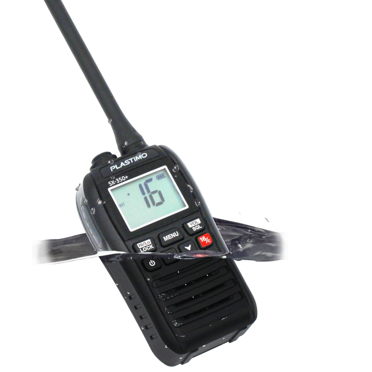 VHF portátil Plastimo SX-350 — uso en el agua, flotante