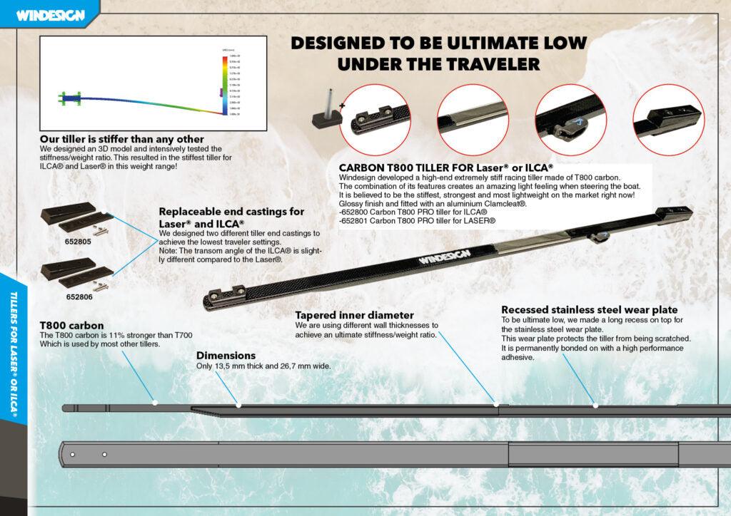 Caña de carbono T800 Pro Windesign para Laser o ILCA - Nautisurf.es 