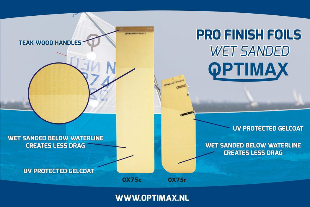 Pala de timón Optimist Optimax con herrajes - Nautisurf.es 